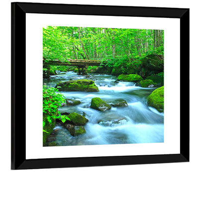 Mossy Forest Stream Wall Art