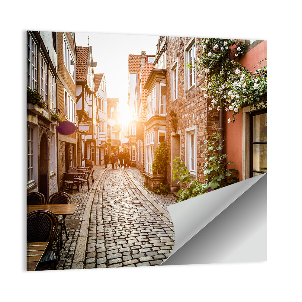 Schnoorviertel Cobblestone Lane Wall Art