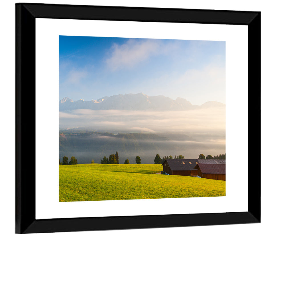 Sunlit Mountain Clouds Wall Art