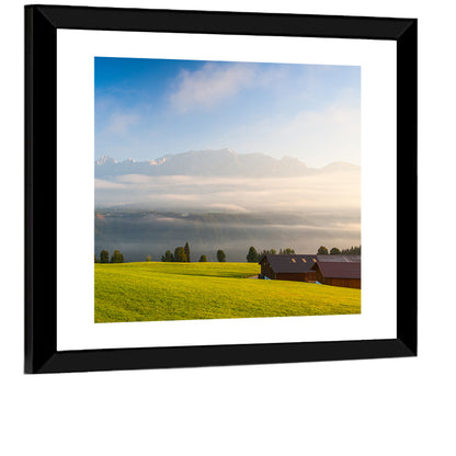 Sunlit Mountain Clouds Wall Art