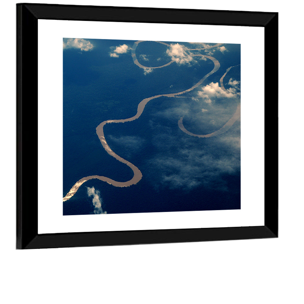 Sunlit Meander of the Amazon River Wall Art