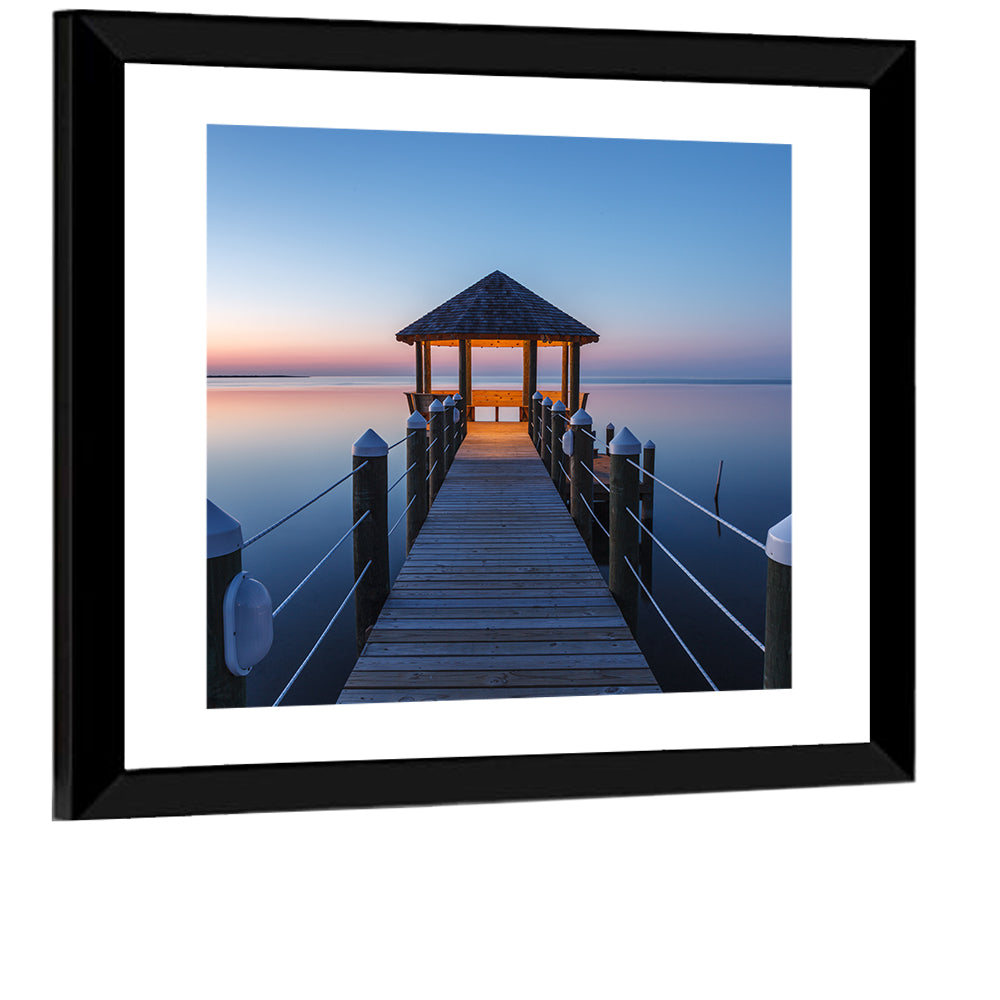 Pamlico Sound Twilight Gazebo Wall Art