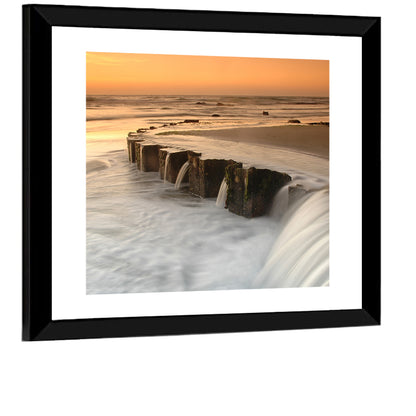 Breakwater at Golden Hour Wall Art