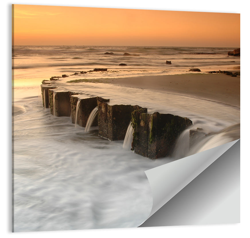 Breakwater at Golden Hour Wall Art