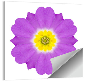 Kaleidoscopic Primrose Flower Wall Art