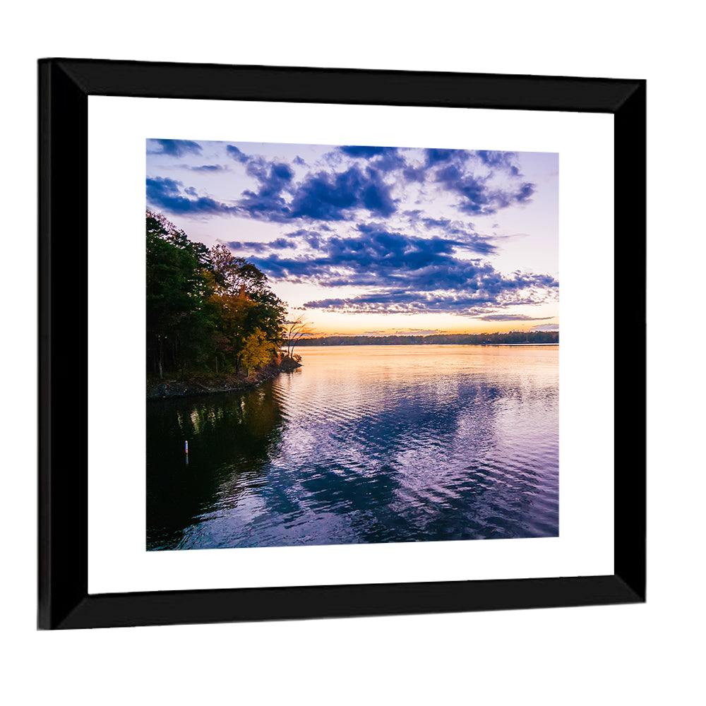 Lake Wylie Sunset Reflection Wall Art
