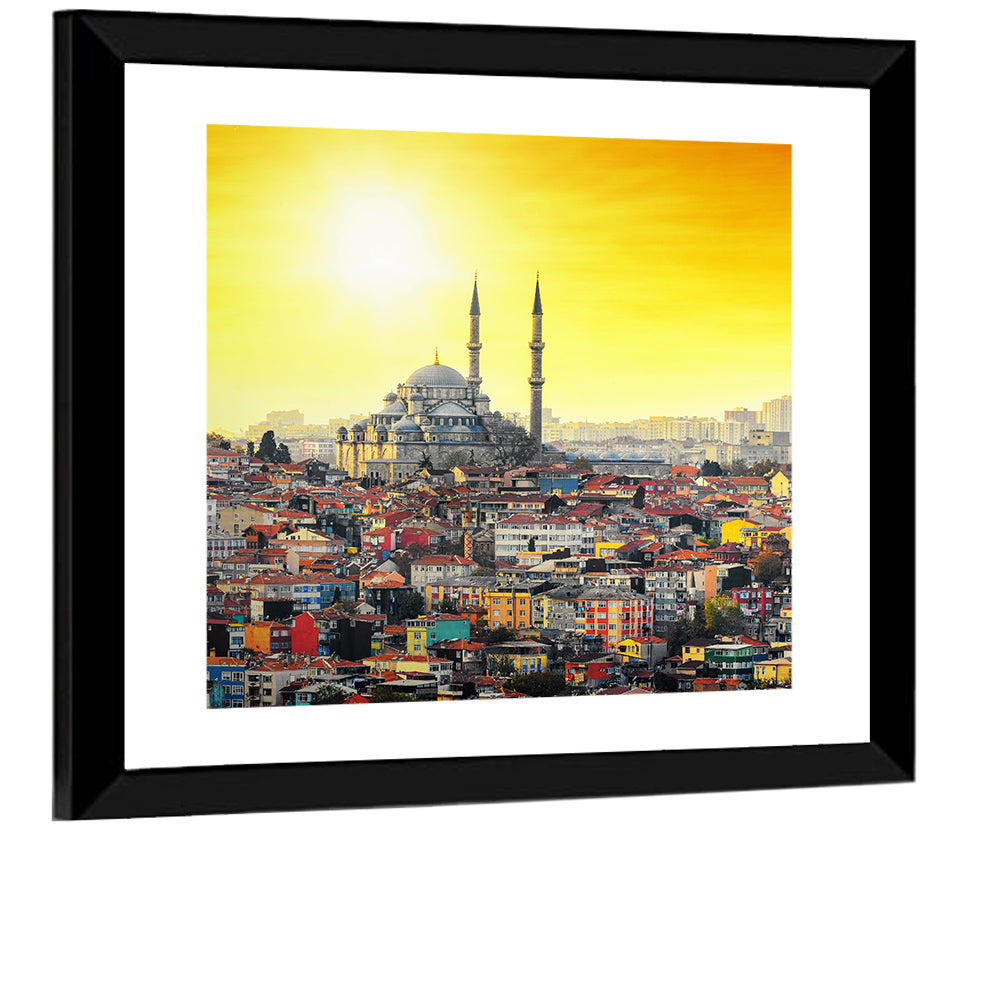 Fatih Mosque at Sunset Wall Art