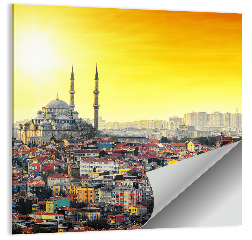 Fatih Mosque at Sunset Wall Art