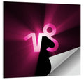Glowing Capricorn Symbol Wall Art