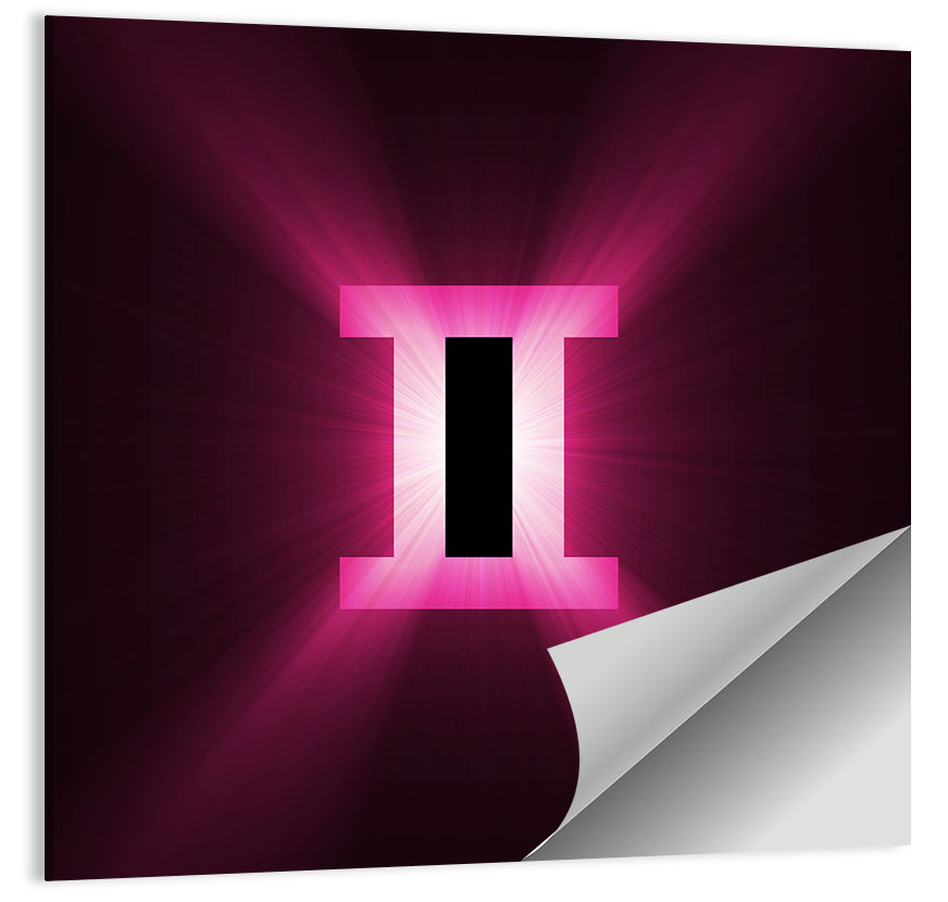 Radiant Gemini Symbol Wall Art