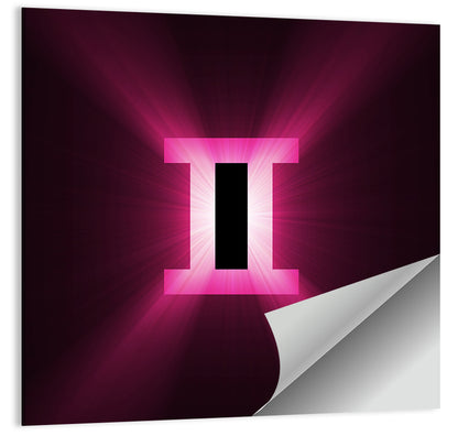 Radiant Gemini Symbol Wall Art