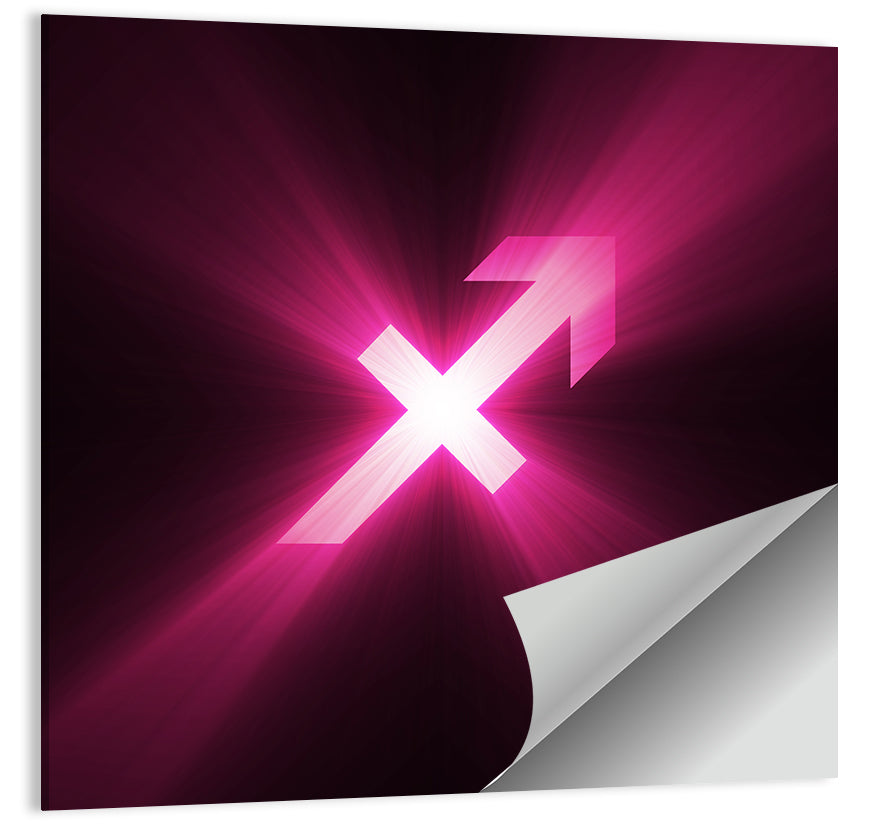Cosmic Sagittarius Symbol Wall Art