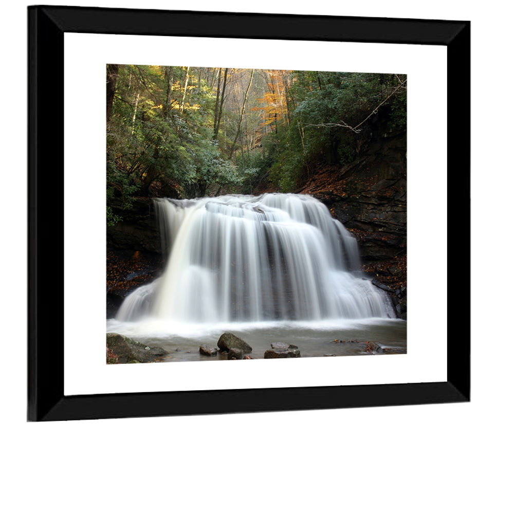Holly River Autumn Waterfall Wall Art