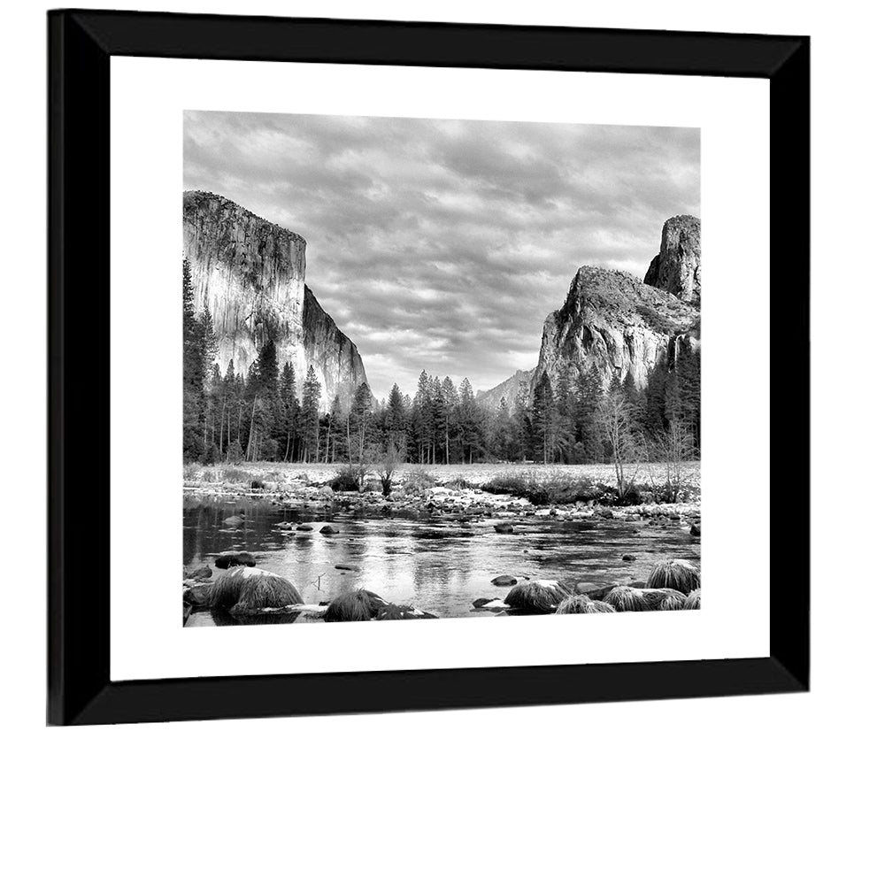 Yosemite Valley Winter View Wall Art