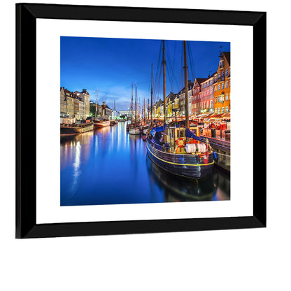 Nyhavn Canal at Dusk Wall Art