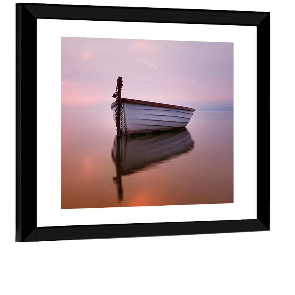 Pastel Boat Reflection Wall Art