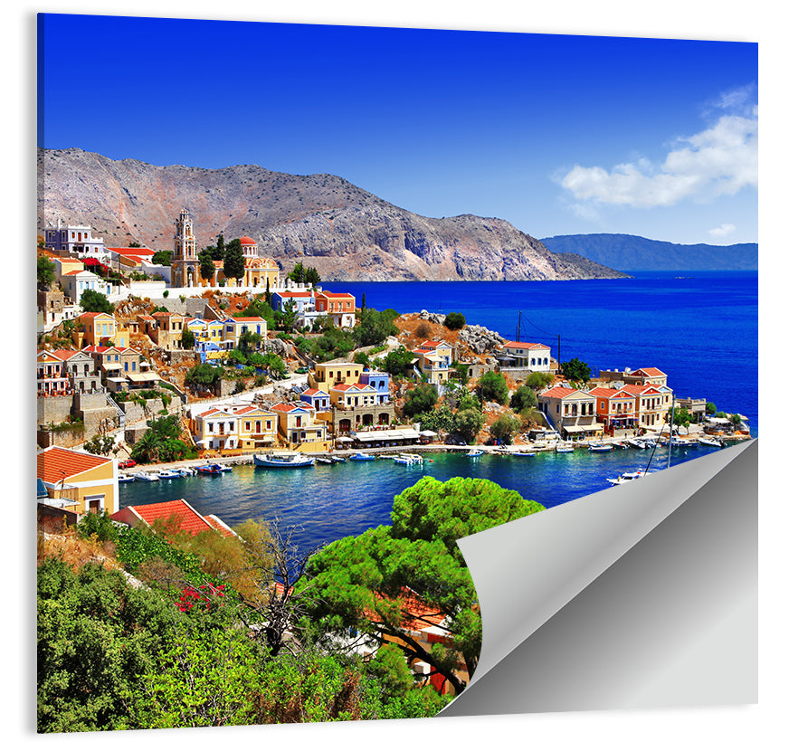 Symi Harbor, Greece Wall Art