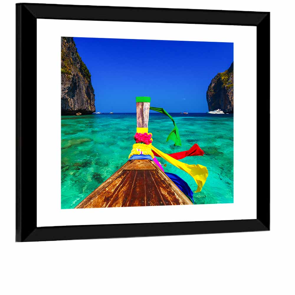Maya Bay Long-tail Boat Wall Art