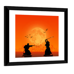 Fighting Samurai Wall Art