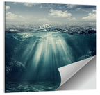 Split-level Underwater Ocean View Wall Art