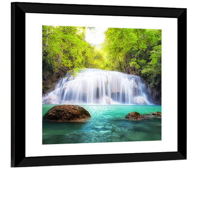 Erawan Falls Turquoise Waterfall Wall Art