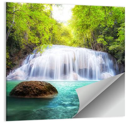 Erawan Falls Turquoise Waterfall Wall Art