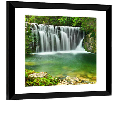 Lake Emerald Waterfall Wall Art