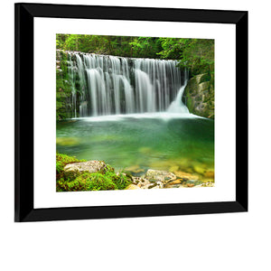 Lake Emerald Waterfall Wall Art