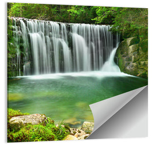 Lake Emerald Waterfall Wall Art