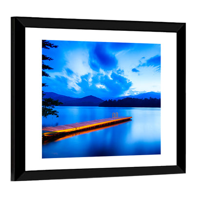 Lake Santeetlah Pier at Dusk Wall Art