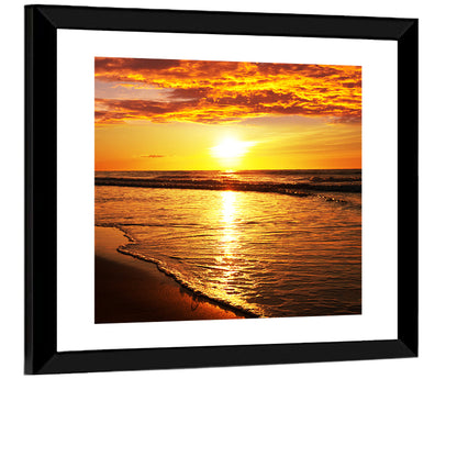 Golden Thai Beach Sunset Wall Art