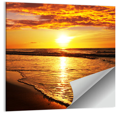 Golden Thai Beach Sunset Wall Art