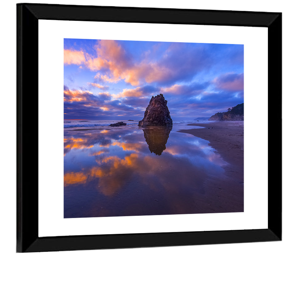 Oregon Coast Sea Stack Sunset Wall Art
