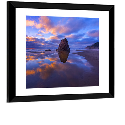 Oregon Coast Sea Stack Sunset Wall Art