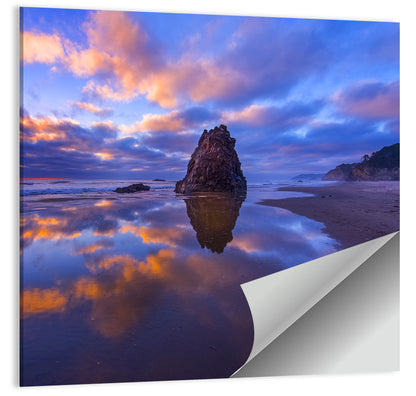 Oregon Coast Sea Stack Sunset Wall Art