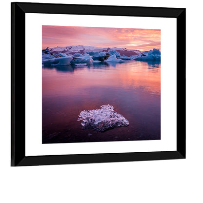 Jökulsárlón Dusk Lagoon Wall Art