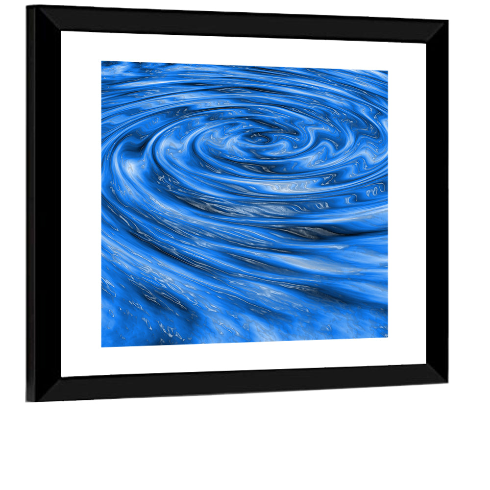 Azure Water Vortex Wall Art