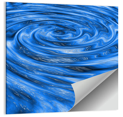 Azure Water Vortex Wall Art
