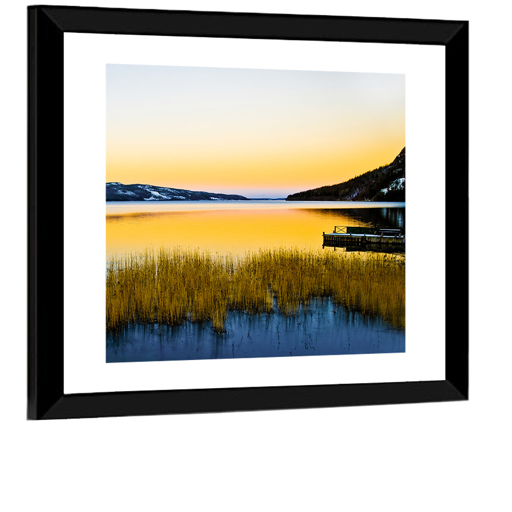 Lapland Lake Sunrise Wall Art
