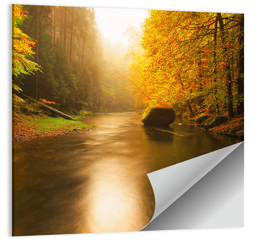 Misty Mountain River Wall Art