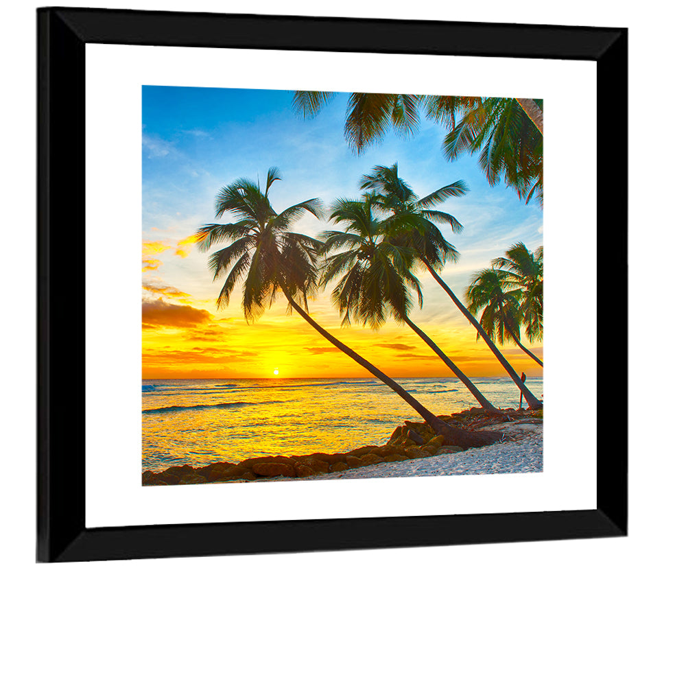 Palm Island Sunset Wall Art