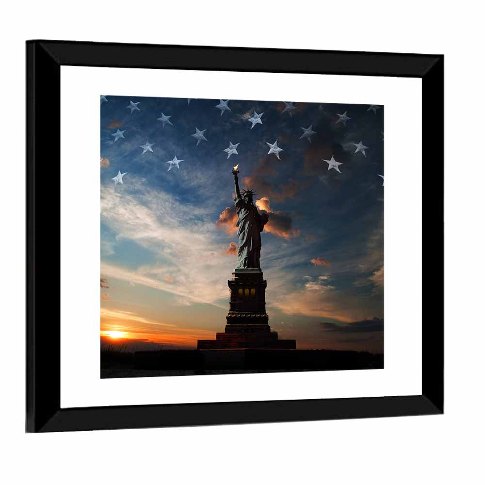 Statue of Liberty at Dusk Wall Art
