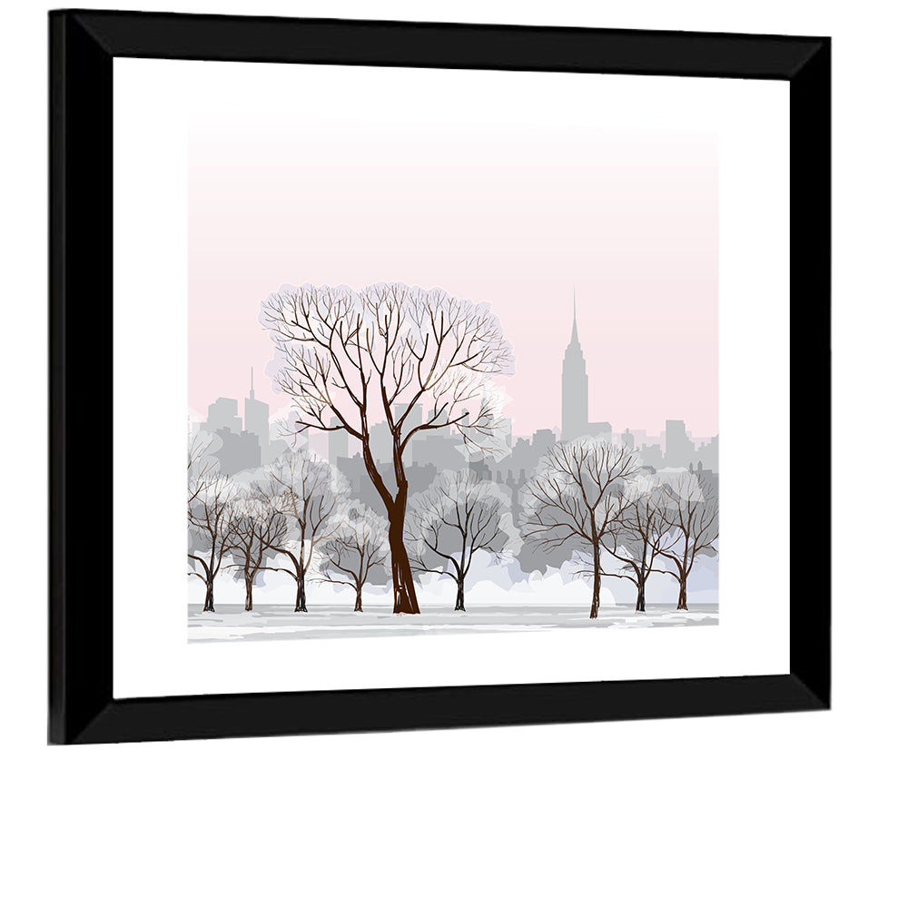 Winter Cityscape Wall Art