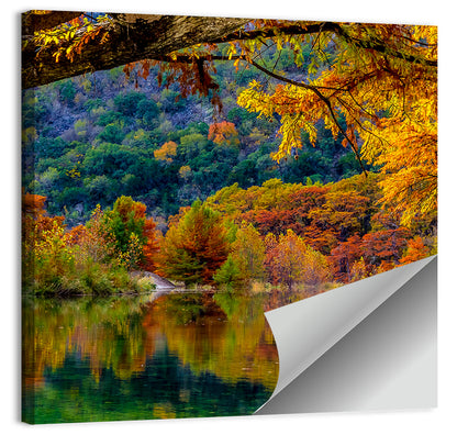 Frio River Autumn Reflection Wall Art