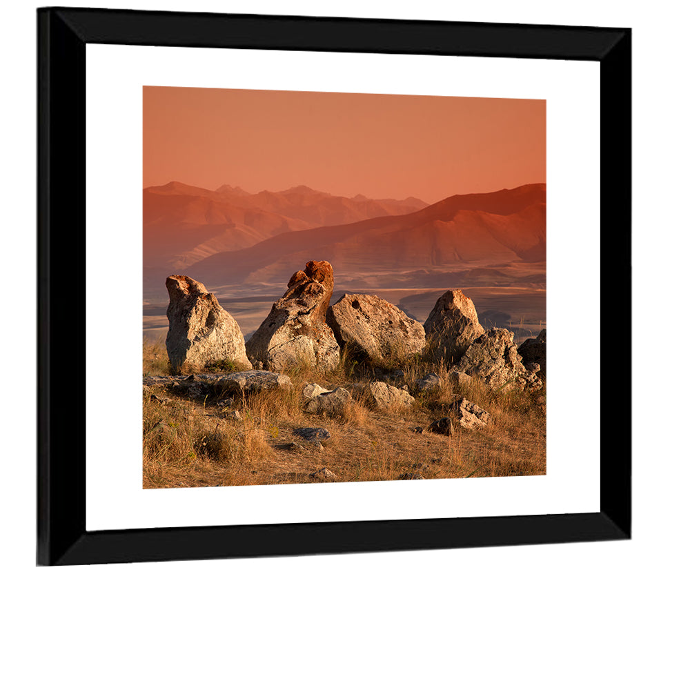 Karahunj Rocky Ridge at Sunset Wall Art