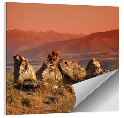 Karahunj Rocky Ridge at Sunset Wall Art