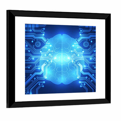 Digital Brain Circuit Wall Art