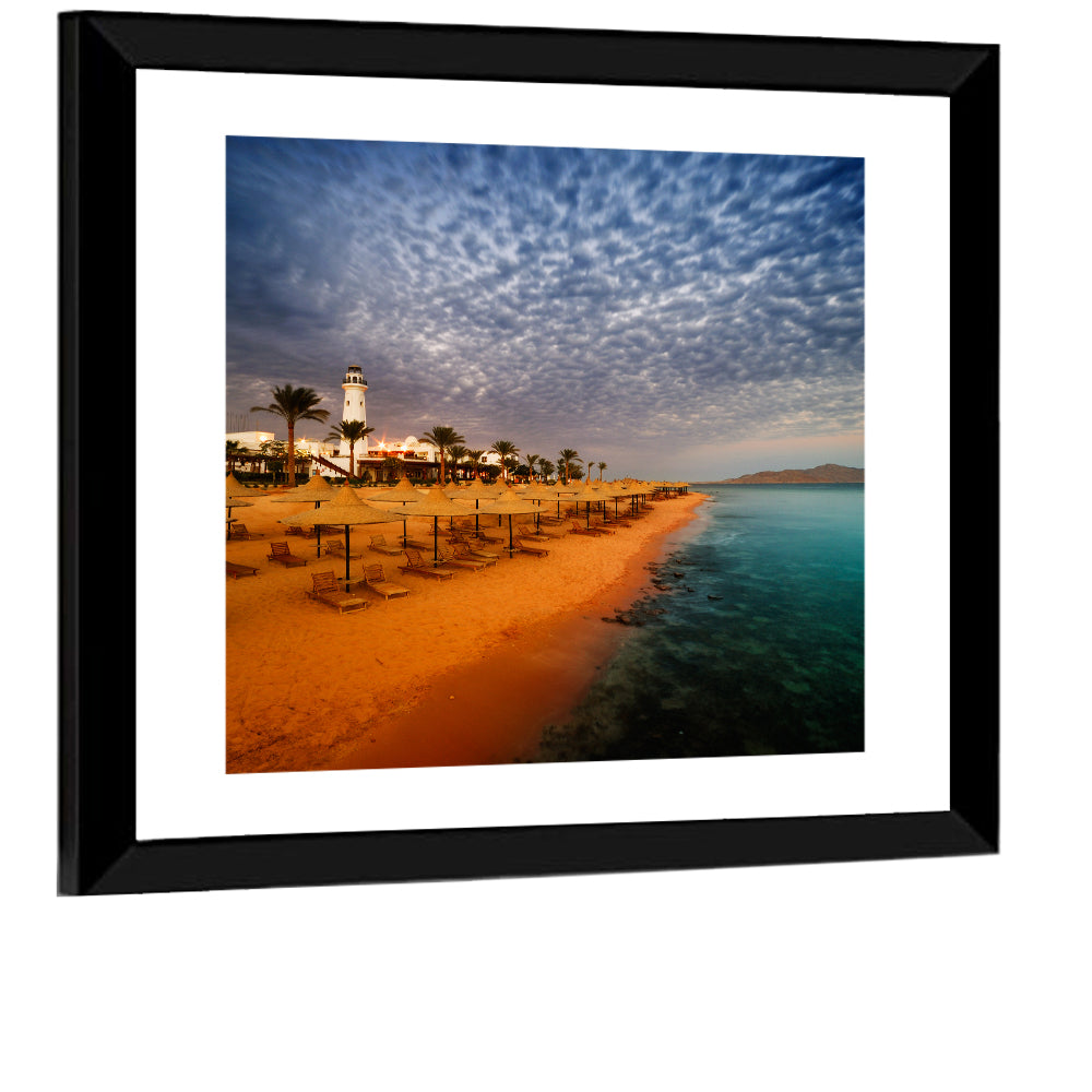 Sharm El Sheikh Beach at Dusk Wall Art