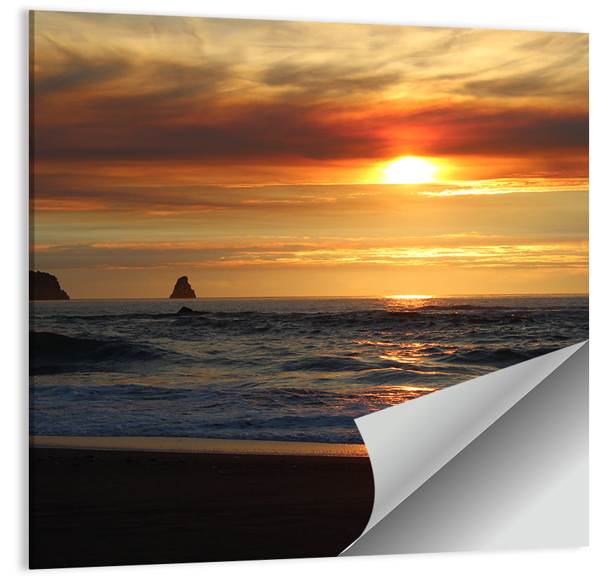 Oregon Sea Stack Sunset Wall Art