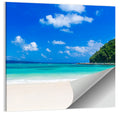 Turquoise Tropical Beach Scene Wall Art
